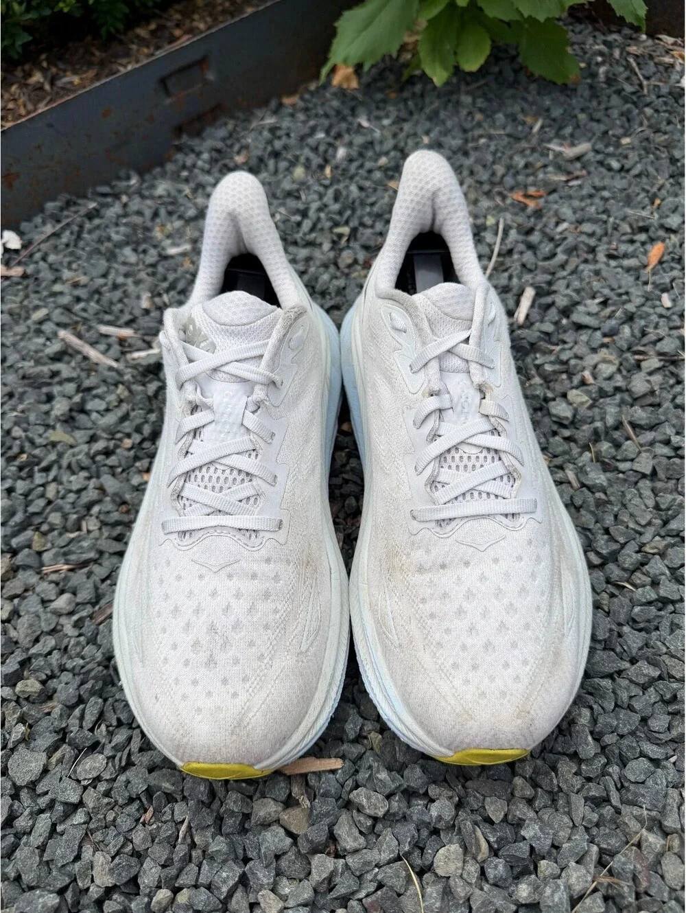 Hoka One Clifton 9 White Blue Size 9W 7.5M
